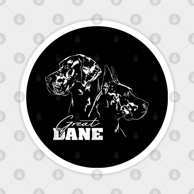 Proud Great Dane dog portrait Magnet by wilsigns